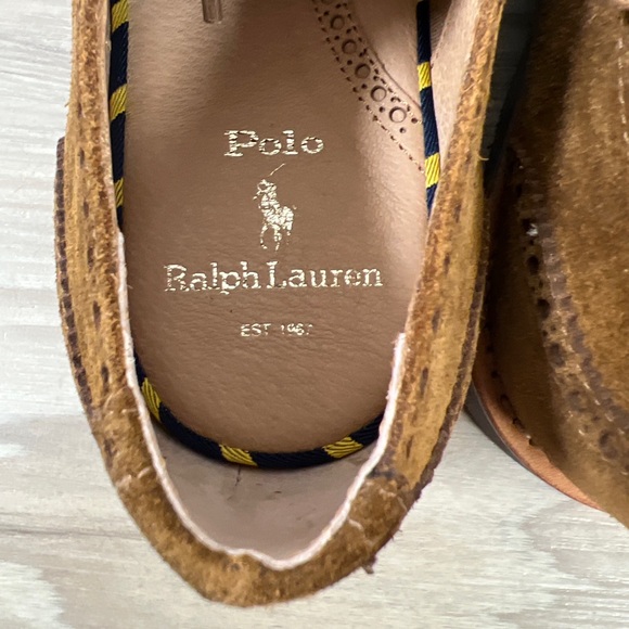 Polo Ralph Lauren Rhett Wingtip Suede Leather Dress Shoes Men’s Size 8.5 D NWOB - Picture 5 of 5